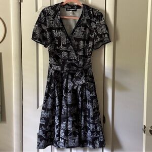 Karl Lagerfeld PARIS Faux Wrap Midi Dress